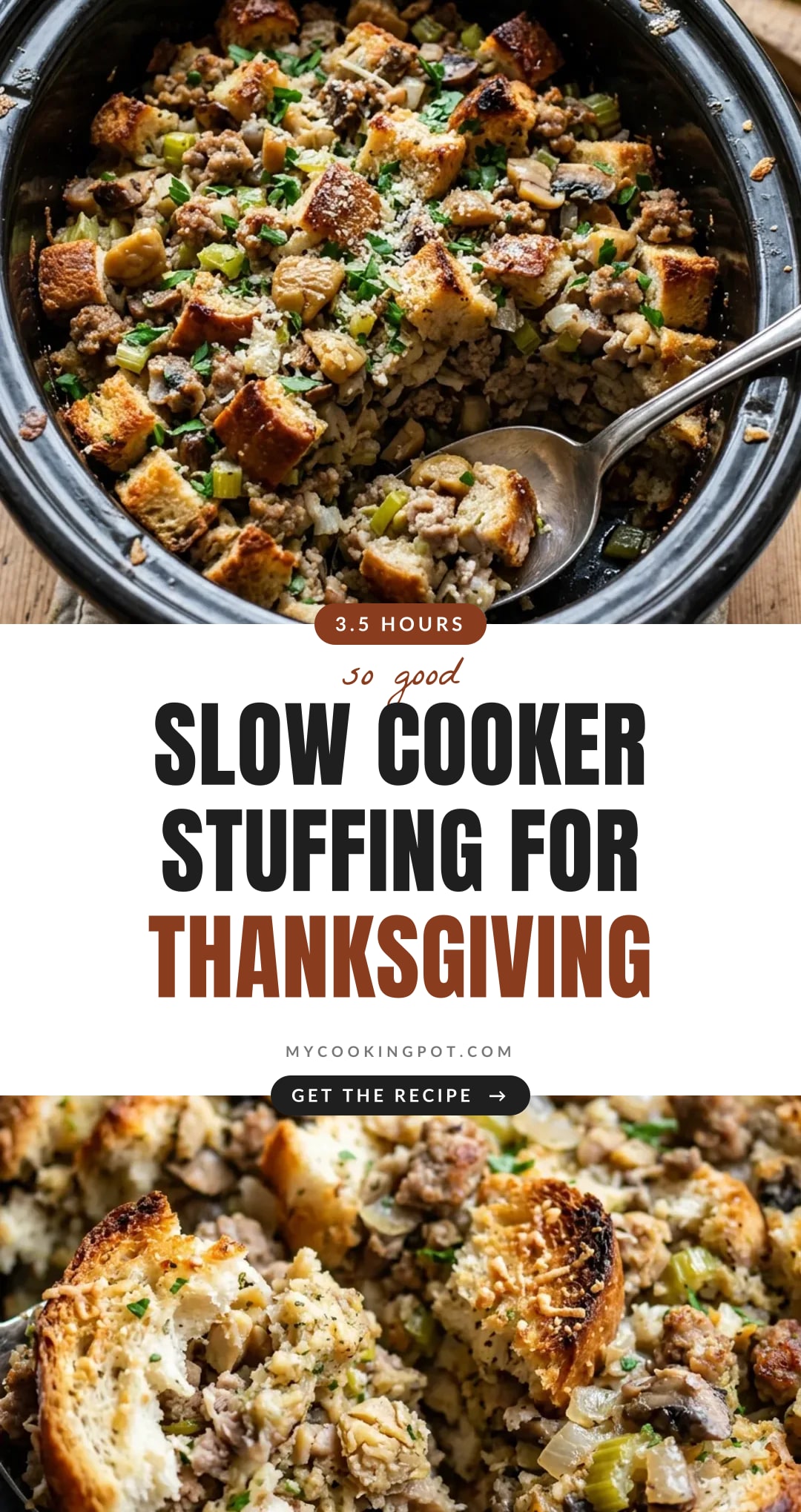 Slow Cooker Stuffing for Thanksgiving